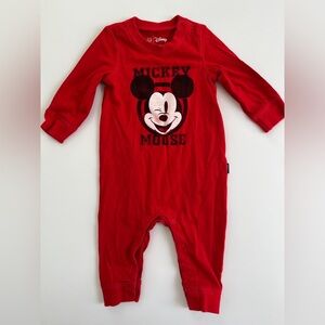 GAP x Disney Mickey Red Jumpsuit Vibrant Stretchy One Piece